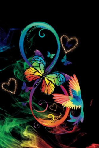 Rainbow-Butterfly-Hummingbird